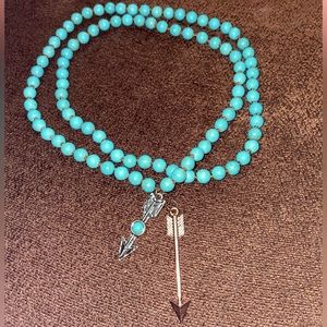 🩵🤎Arrowhead beaded necklace🩵🤎